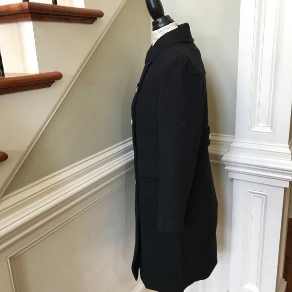 NWT JCrew Warwick Top Coat Jacket Womens 0 Black Italian Stadium Cloth Wool NEW - Picture 8 of 12
